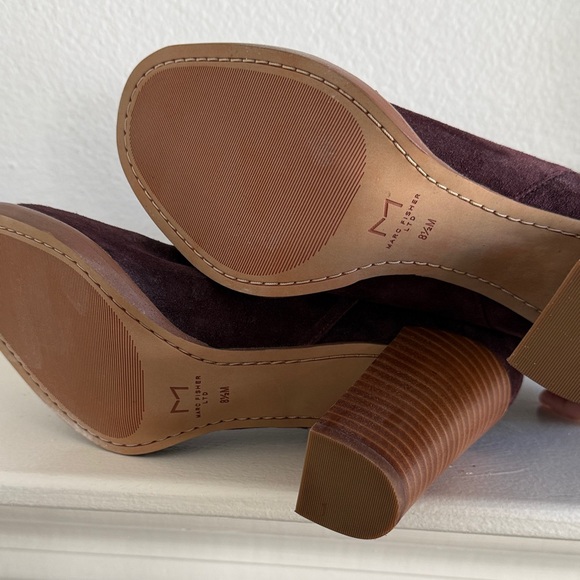 Marc Fisher Burgundy Heeled Boots - Picture 2 of 4